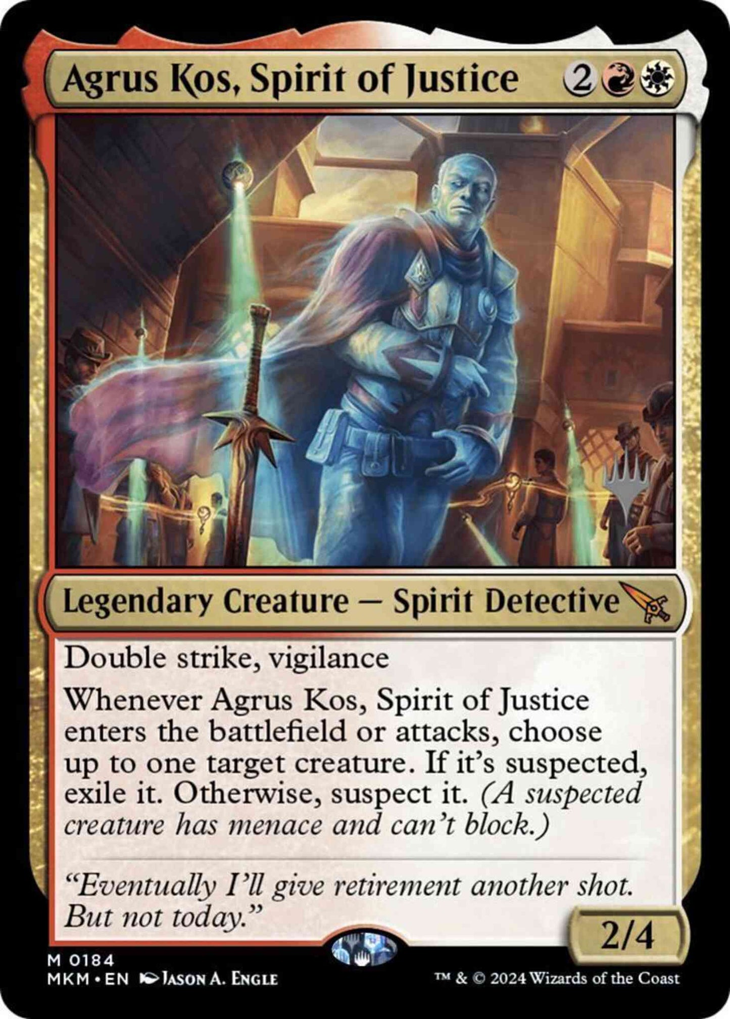 Agrus Kos, Spirit of Justice [184p] [Promo Pack] [Murders at Karlov Manor: Promos] [Non-Foil]