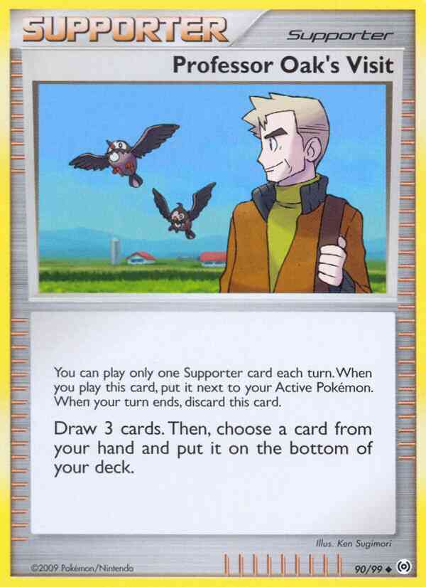 Professor Oak's Visit - 90/99 - Uncommon [pl4-90] [Reverse Holo]