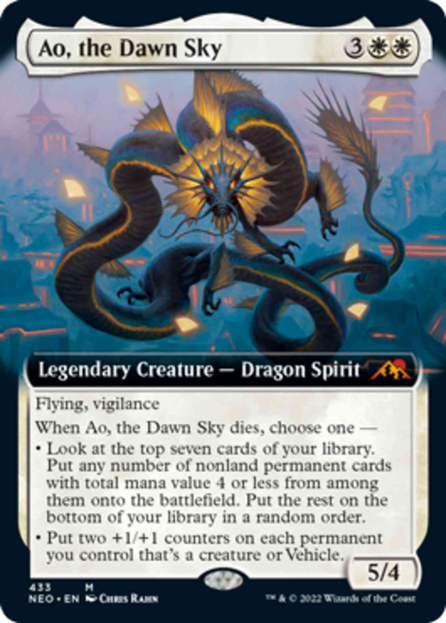 Ao, the Dawn Sky [433] [Extended Art] [Kamigawa: Neon Dynasty] [Non-Foil]
