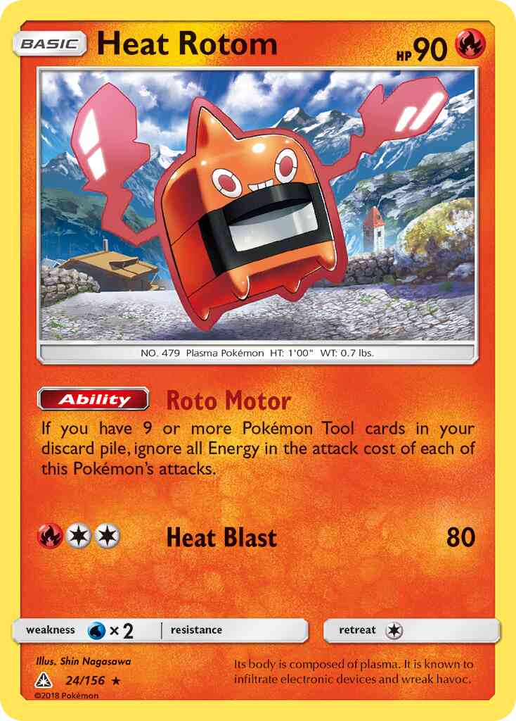 Heat Rotom - 24/156 - Rare [sm5-24] [Non-Holo]