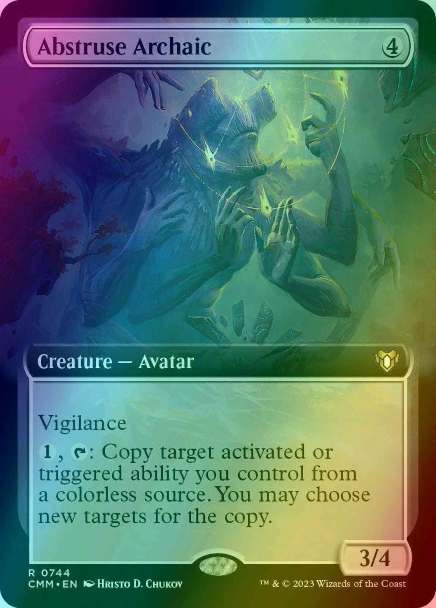 Abstruse Archaic [744] [Extended Art] [Commander Masters] [Foil]