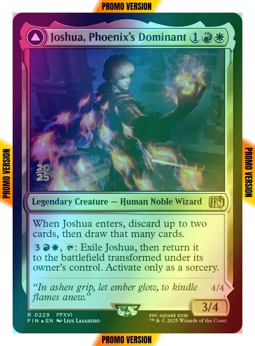 Joshua, Phoenix's Dominant // Phoenix, Warden of Fire [229s] [Prerelease] [FINAL FANTASY: Promos] [Foil]