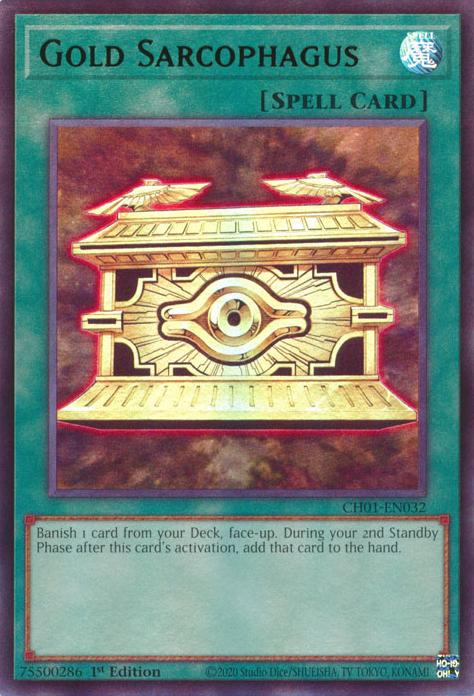 Gold Sarcophagus - CH01-EN032 - Ultra Rare - 1st Edition