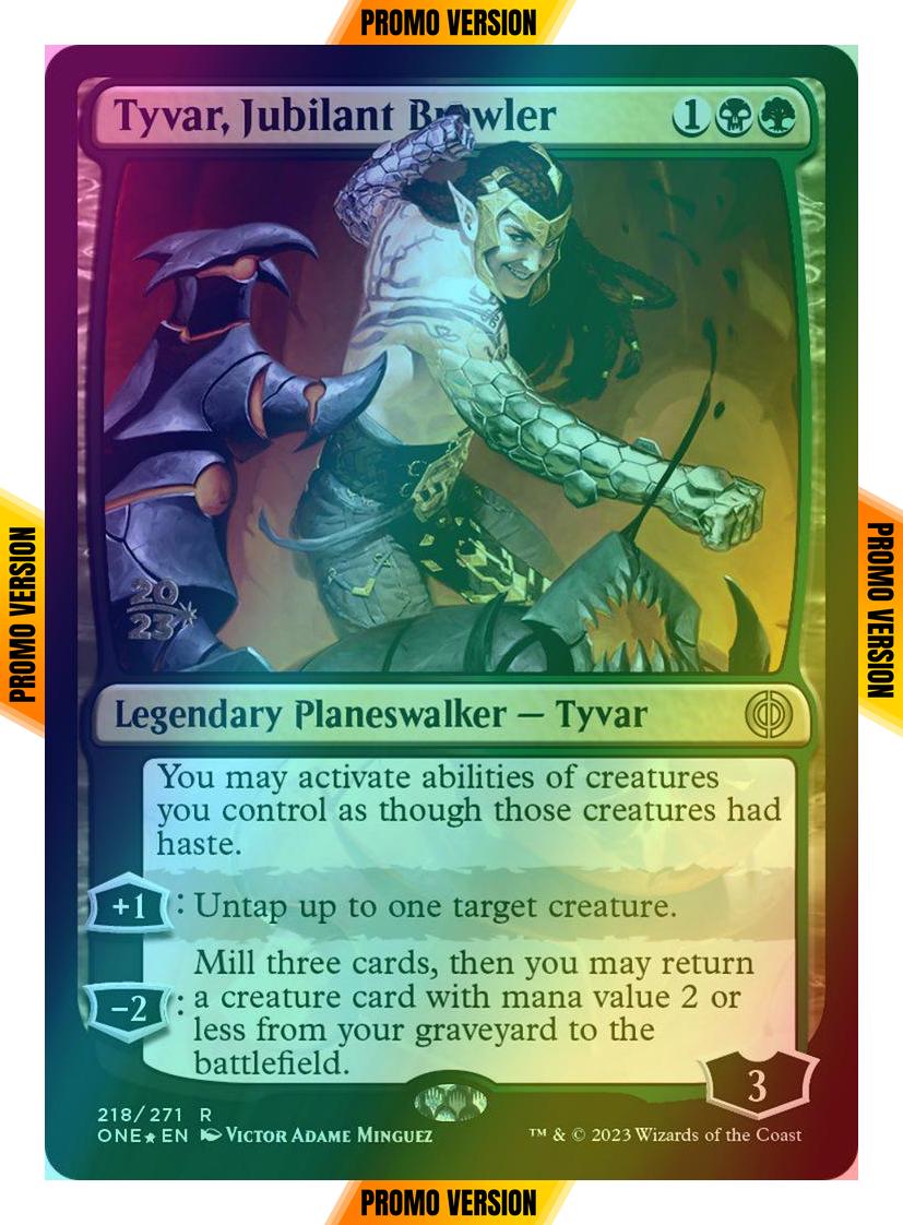 Tyvar, Jubilant Brawler [218s] [Prerelease] [Phyrexia: All Will Be One: Promos] [Foil]