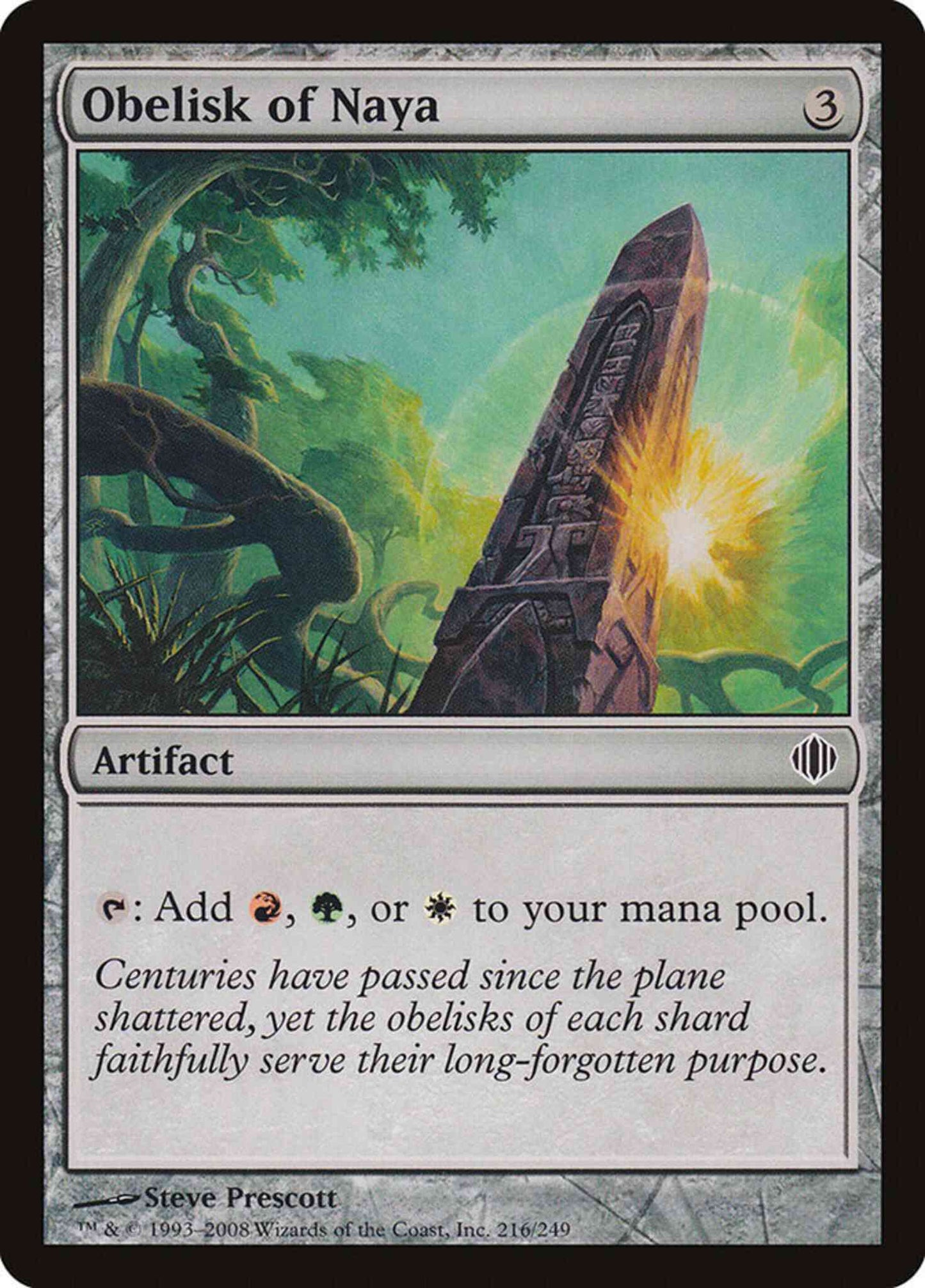 Obelisk of Naya [216] [Shards Of Alara] [Non-Foil]
