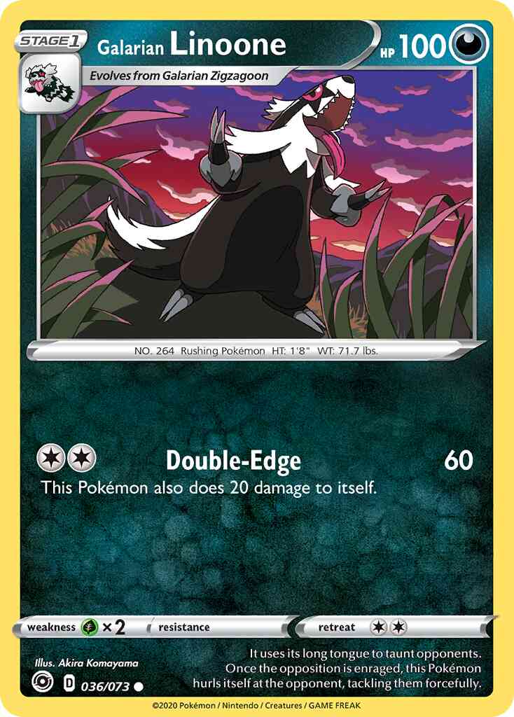 Galarian Linoone - 036/073 - Common [swsh35-036] [Reverse Holo]