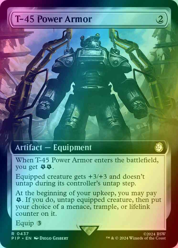 T-45 Power Armor [437] [Extended Art] [Fallout] [Foil]
