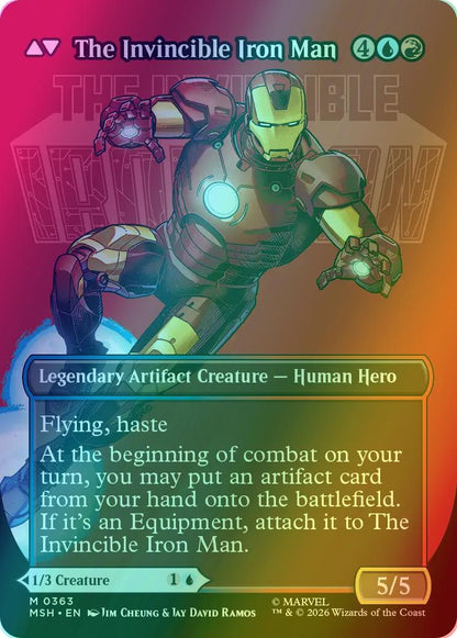 Tony Stark // The Invincible Iron Man [363] [Borderless] [Logo] [Marvel Super Heroes] [Foil]