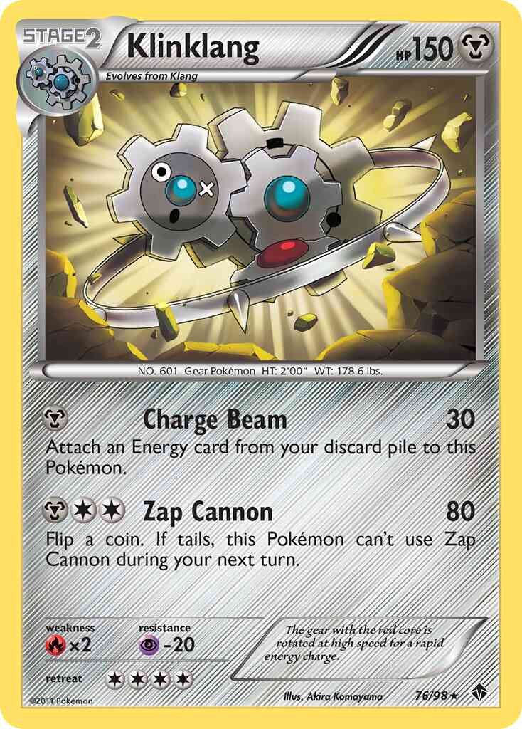 Klinklang - 76/98 - Rare [bw2-76] [Reverse Holo]