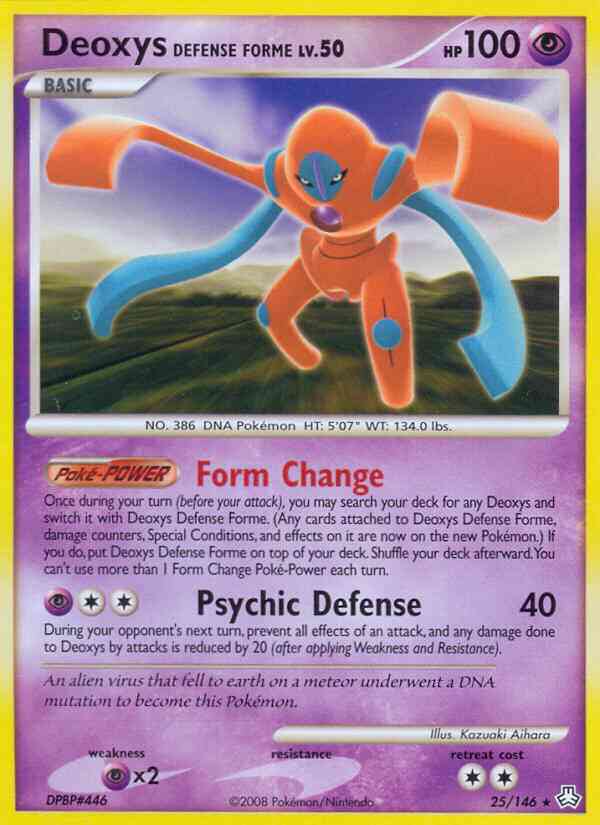 Deoxys Defense Forme - 25/146 - Rare [dp6-25] [Reverse Holo]