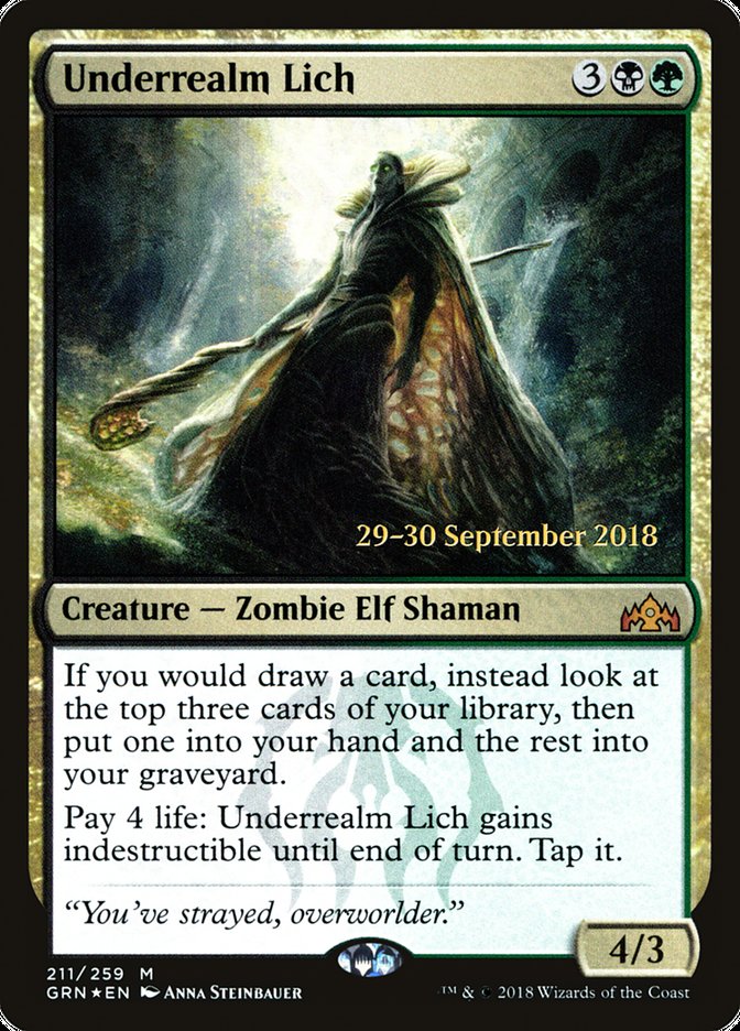 Underrealm Lich [211s] [Guilds of Ravnica Promos] [Foil]