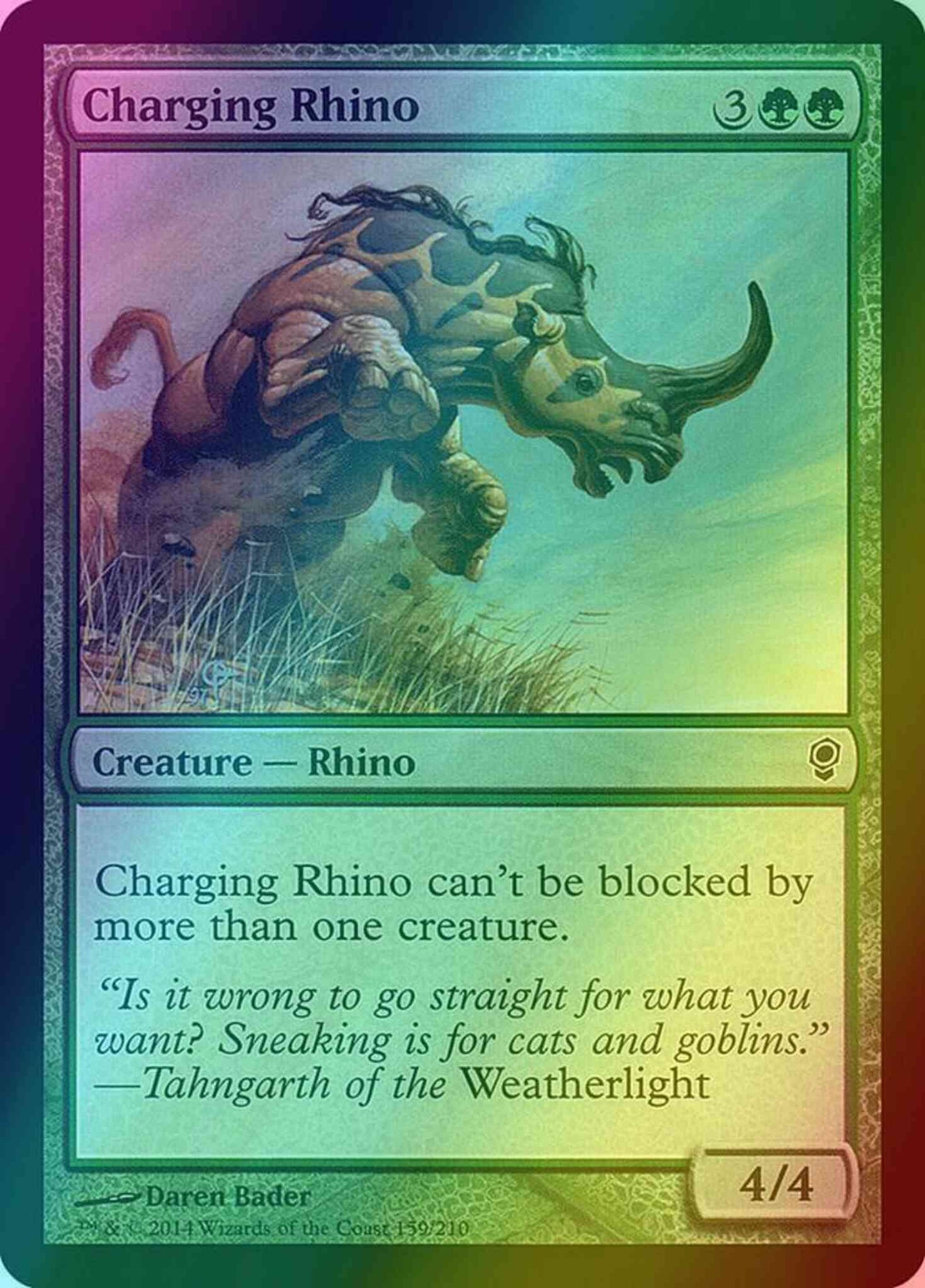 Charging Rhino [159] [Conspiracy] [Foil]