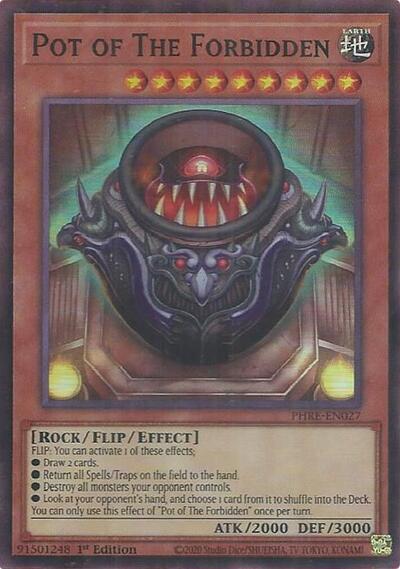 Pot of The Forbidden - PHRE-EN027 - Super Rare - 1st Edition