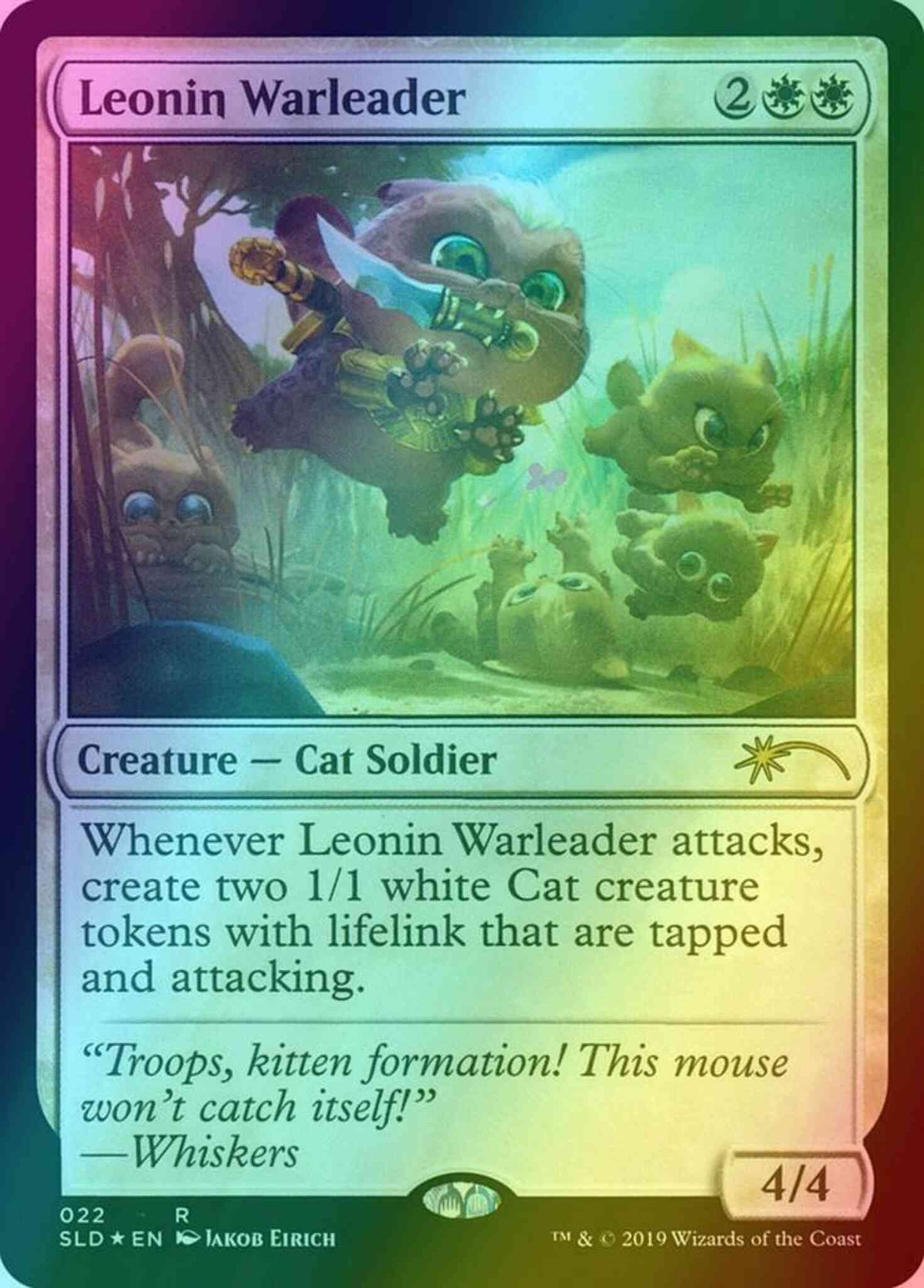 Leonin Warleader [0022] [OMG KITTIES!] [Secret Lair Drop] [Foil]