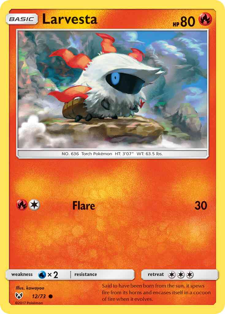 Larvesta - 12/73 - Common [sm35-12] [Reverse Holo]