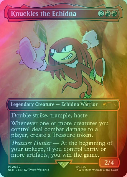 knuckles mtg card Commander Deck EDH Deck the Echidna 100 Magic Cards Moonveil Games create a Treasure token Knuckles the Echidna (Sonic the