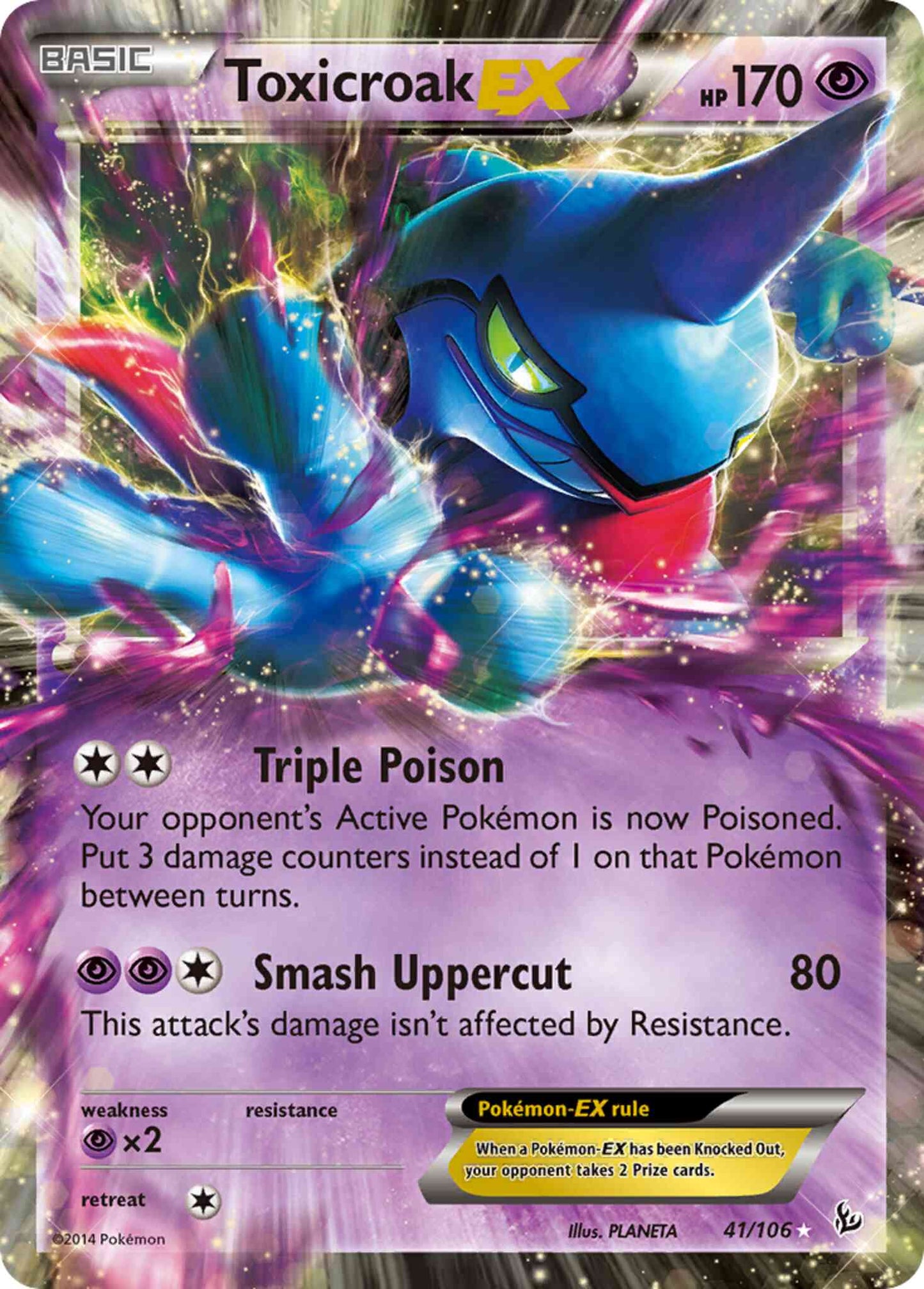 Toxicroak-EX - 41/106 - Rare Holo EX [xy2-41] [Ultra]
