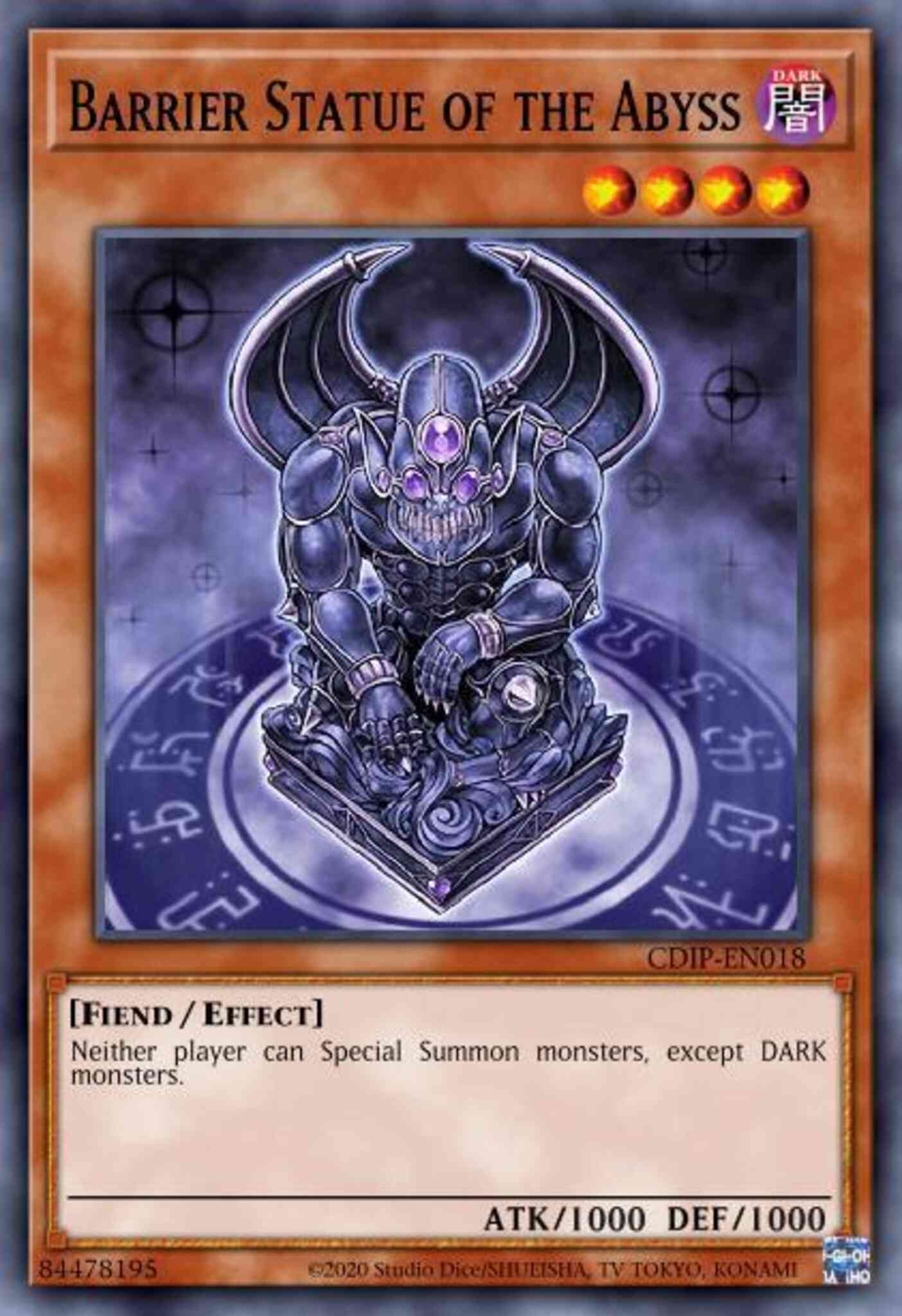 Barrier Statue of the Abyss - CDIP-EN018 - Common - 1st Edition