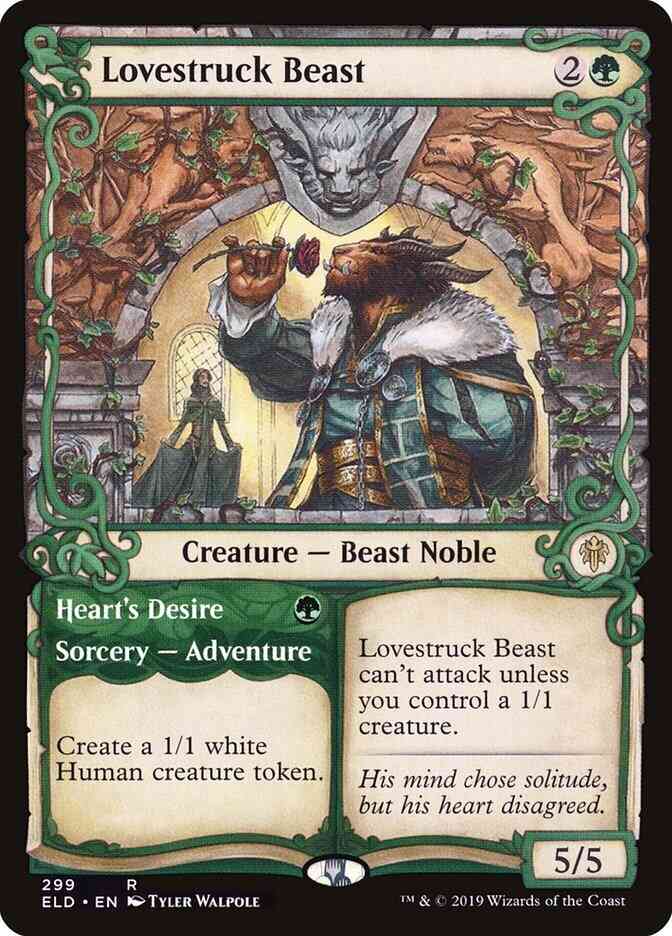 Lovestruck Beast // Heart's Desire [299] [Adventure Showcase] [Throne of Eldraine] [Non-Foil]