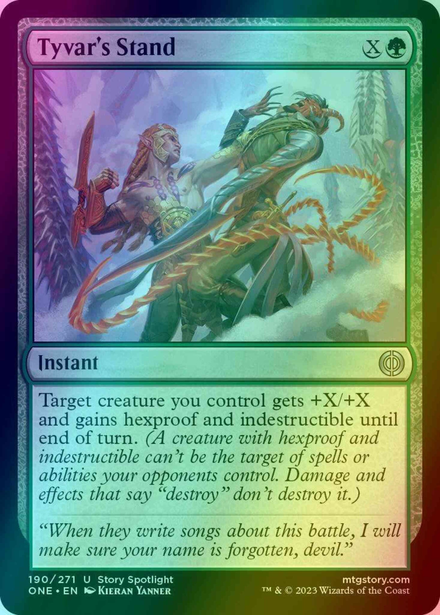 Tyvar's Stand [190] [Phyrexia: All Will Be One] [Foil]