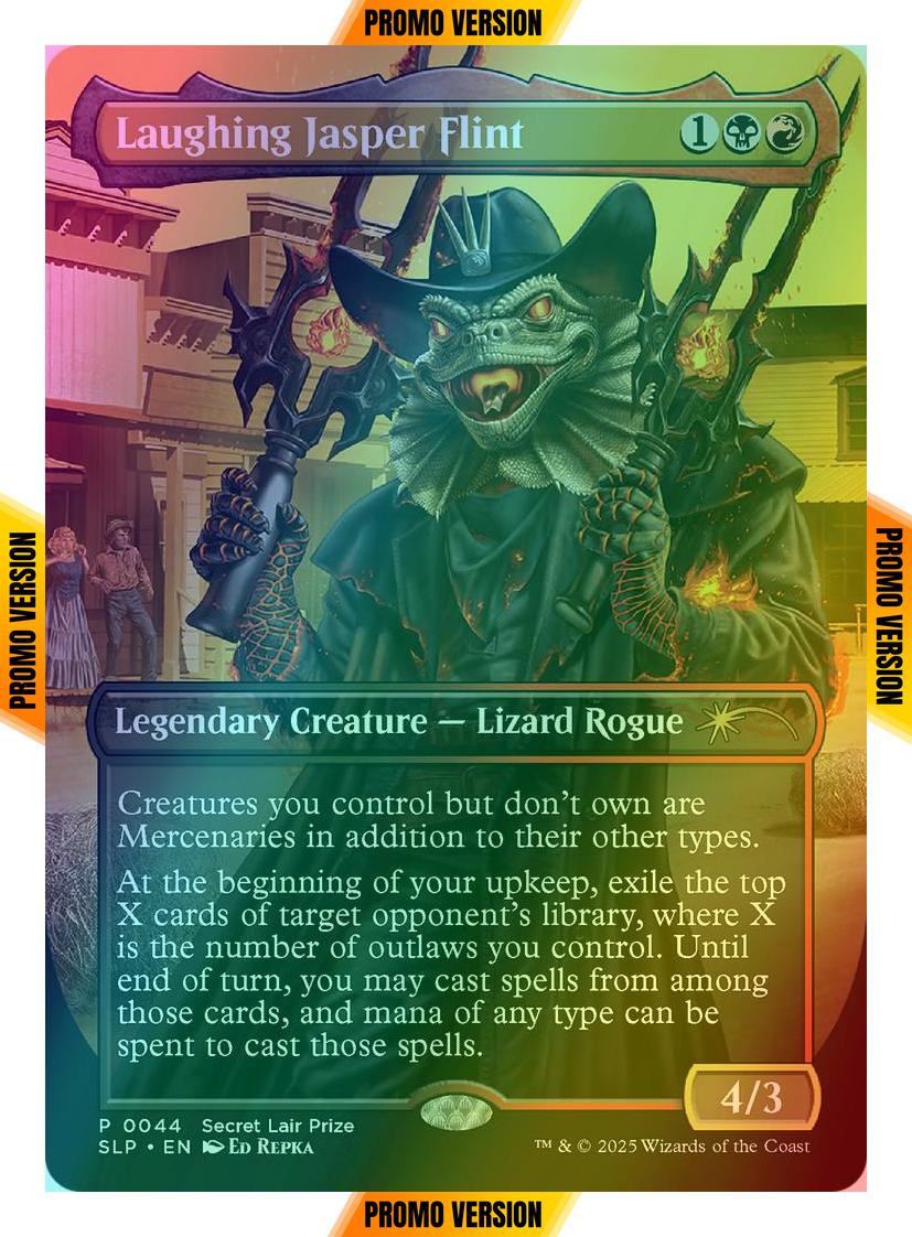 Laughing Jasper Flint [0044] [Borderless] [Secret Lair Promo] [Foil]