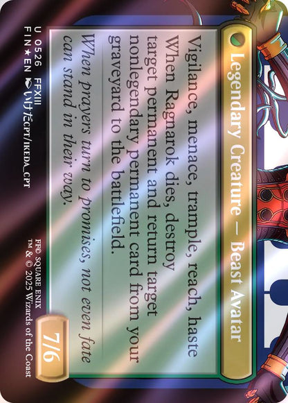 Fang, Fearless l'Cie // Ragnarok, Divine Deliverance [526] [Borderless] [Character] [FINAL FANTASY] [Surge Foil]