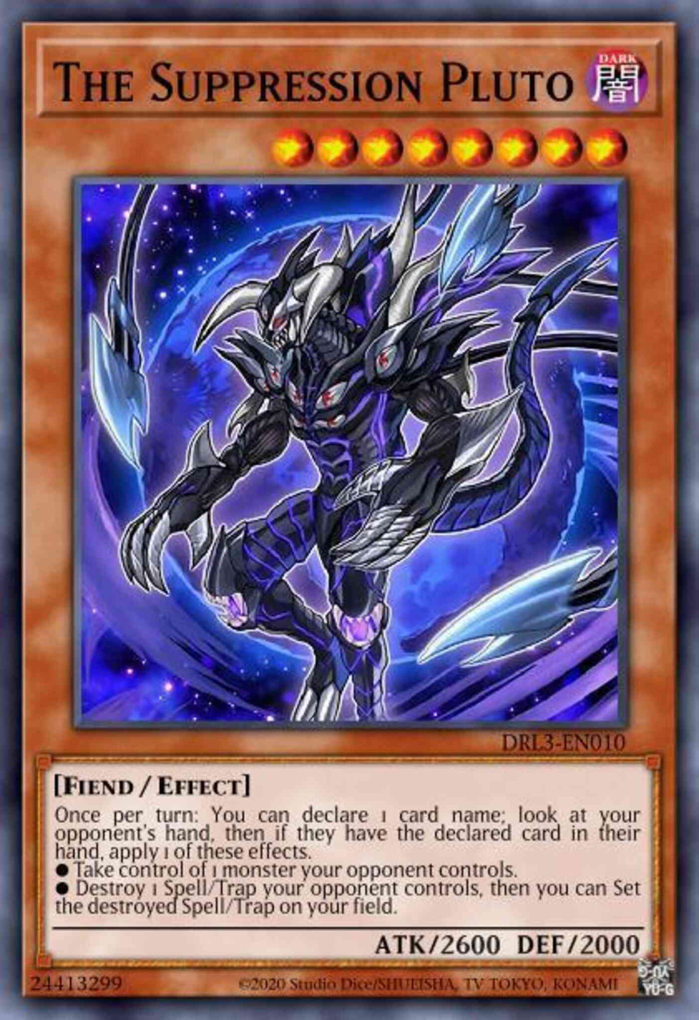 The Suppression Pluto - DRL3-EN010 - Secret Rare - 1st Edition
