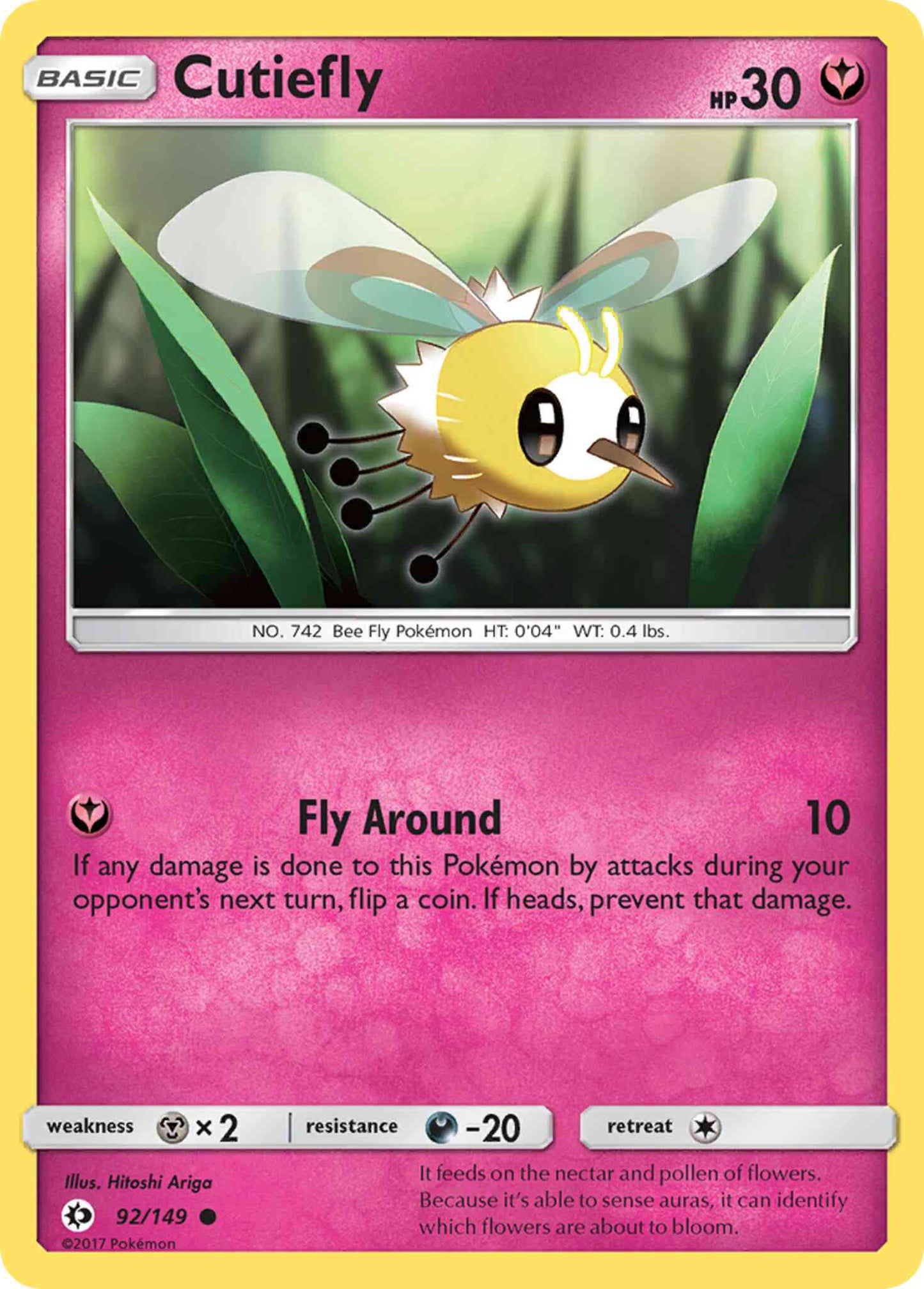 Cutiefly - 92/149 - Common [sm1-92] [Non-Holo]