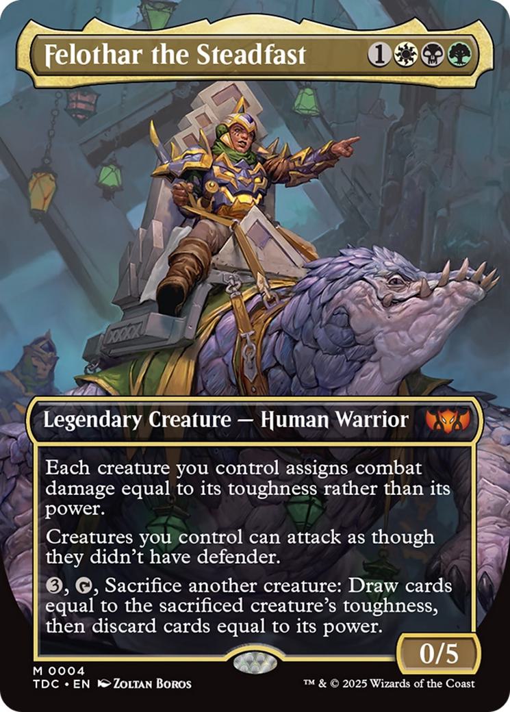Felothar the Steadfast [4] [Borderless] [Tarkir: Dragonstorm: Commander] [Non-Foil]