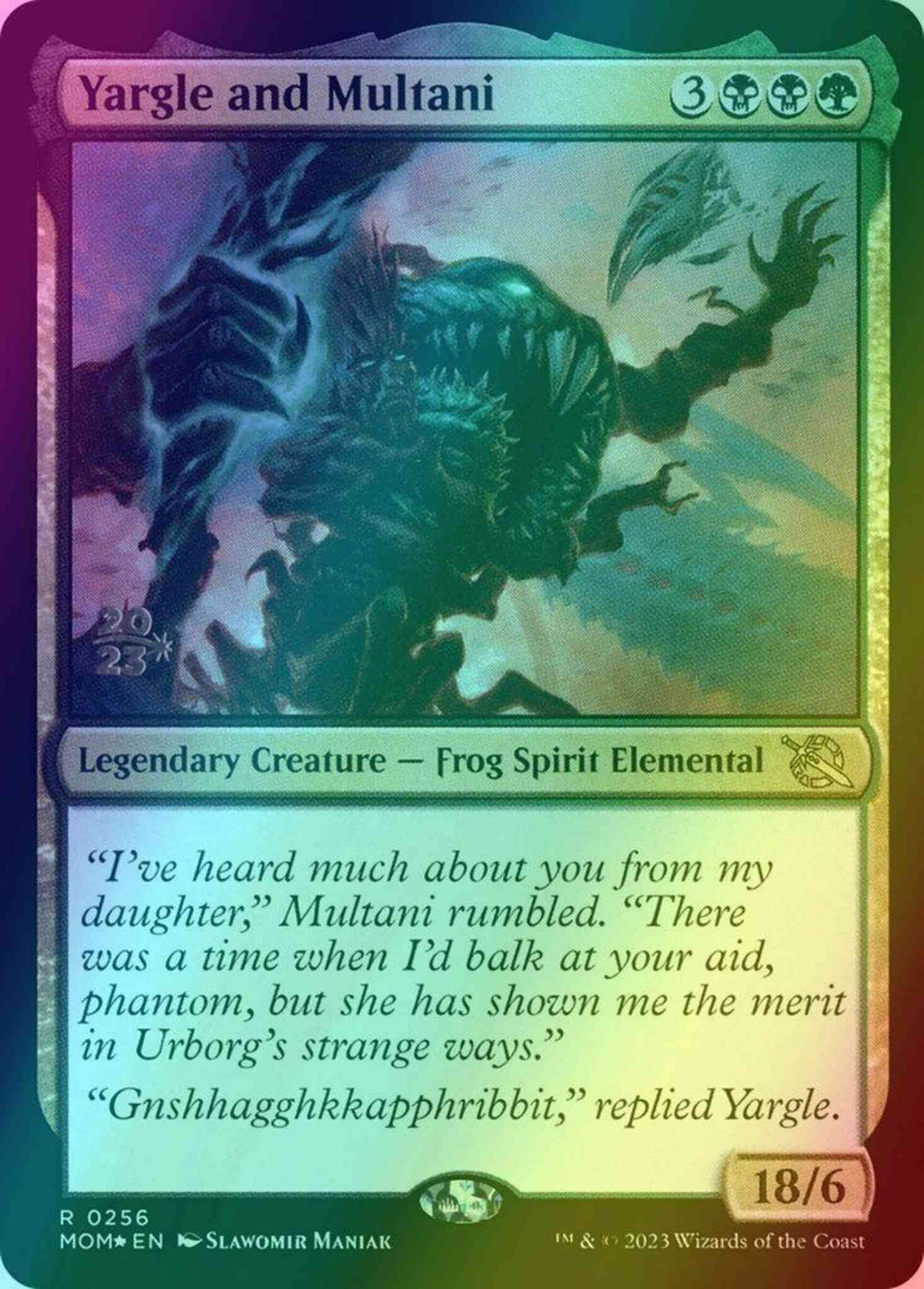 Yargle and Multani [256s] [Prerelease] [March of the Machine: Promos] [Foil]
