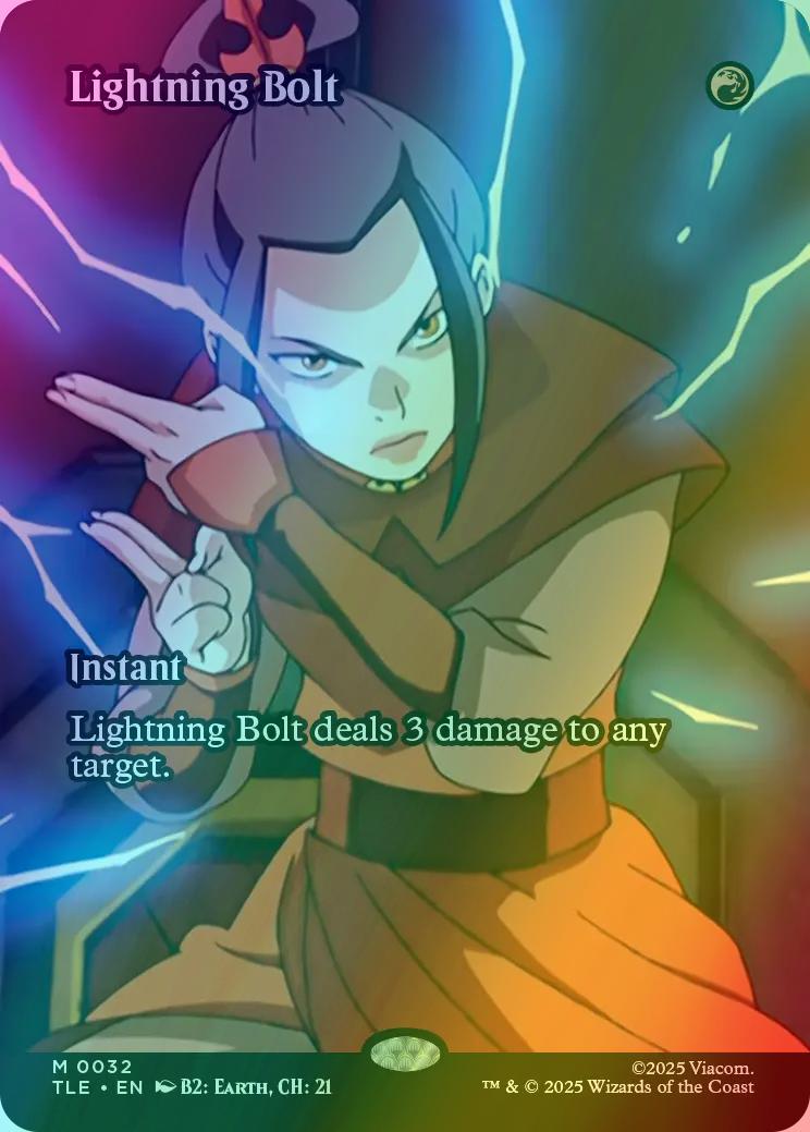 Lightning Bolt [32] [Borderless] [Source Material] [Avatar: The Last Airbender Eternal] [Foil]