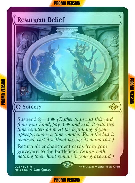 Resurgent Belief [Prerelease] [26S] [Modern Horizons 2 Promos] [Foil]