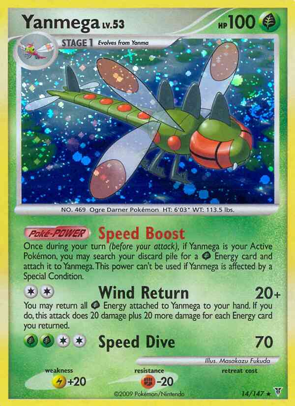 Yanmega - 14/147 - Rare Holo [pl3-14] [Holo]