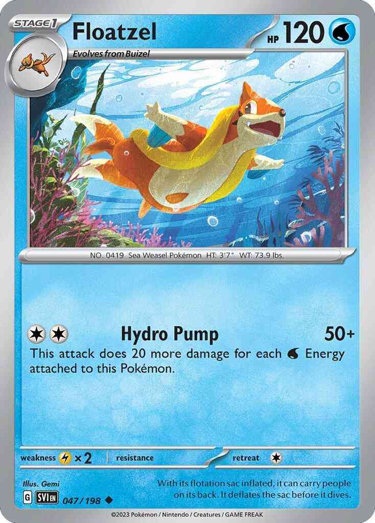 Floatzel - 047/198 - Uncommon [sv01-047] [Non-Holo]