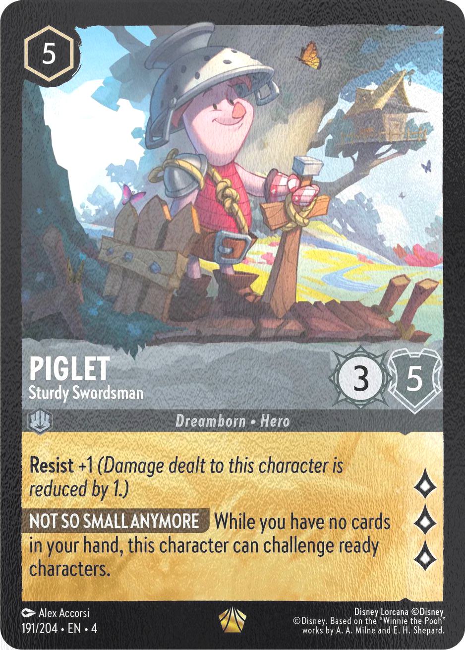 Piglet - Sturdy Swordsman - 191/204 [Ursula's Return] [Cold Foil]