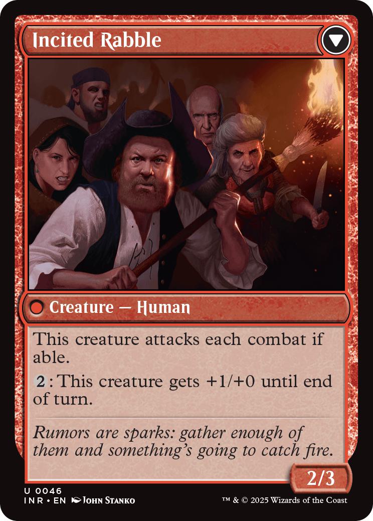 Town Gossipmonger // Incited Rabble [46] [Innistrad Remastered] [Foil]