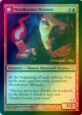Mondronen Shaman // Tovolar's Magehunter [98] [Dark Ascension Promos] [Foil]