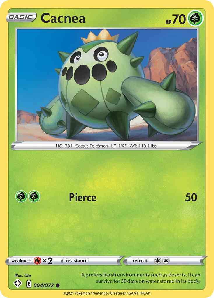 Cacnea - 004/072 - Common [swsh45-004] [Reverse Holo]