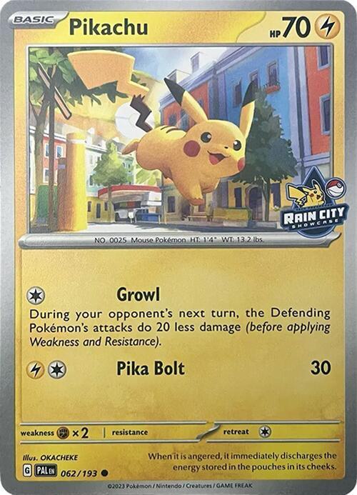 Pikachu - 062/193 - Promo [Rain City Showcase] [sv02msp-062] [Non-Holo]