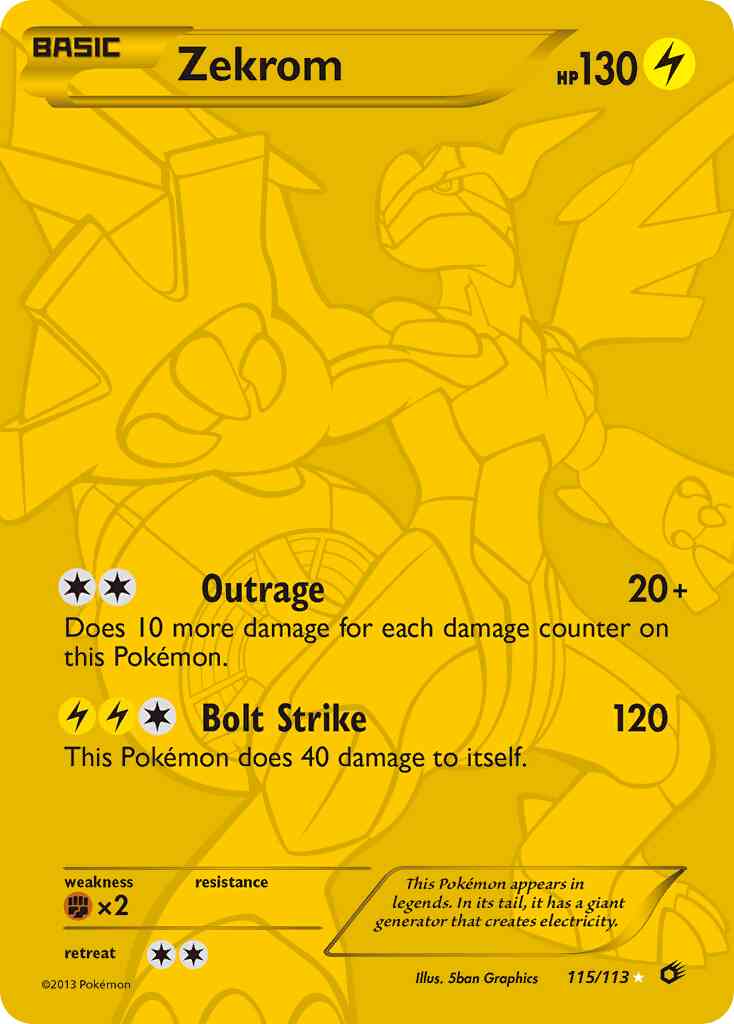 Zekrom - 115/113 - Rare Holo [bw11-115] [Holo]