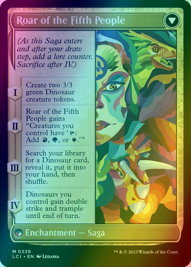 Huatli, Poet of Unity // Roar of the Fifth People [339] [Borderless] [The Lost Caverns of Ixalan] [Foil]