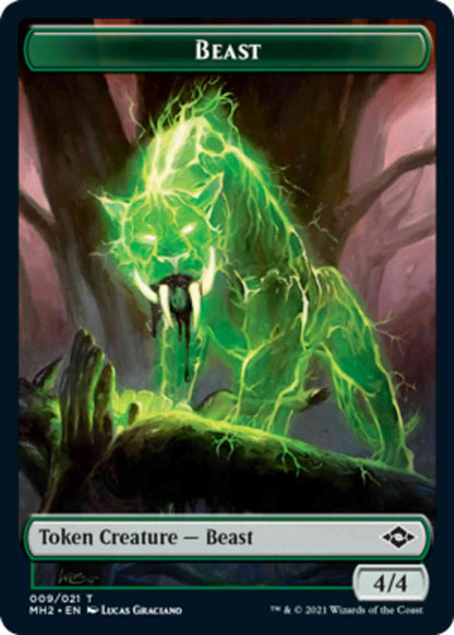 Beast Token (09) // Clue Token (15) [Modern Horizons 2 Tokens] [Non-Foil]