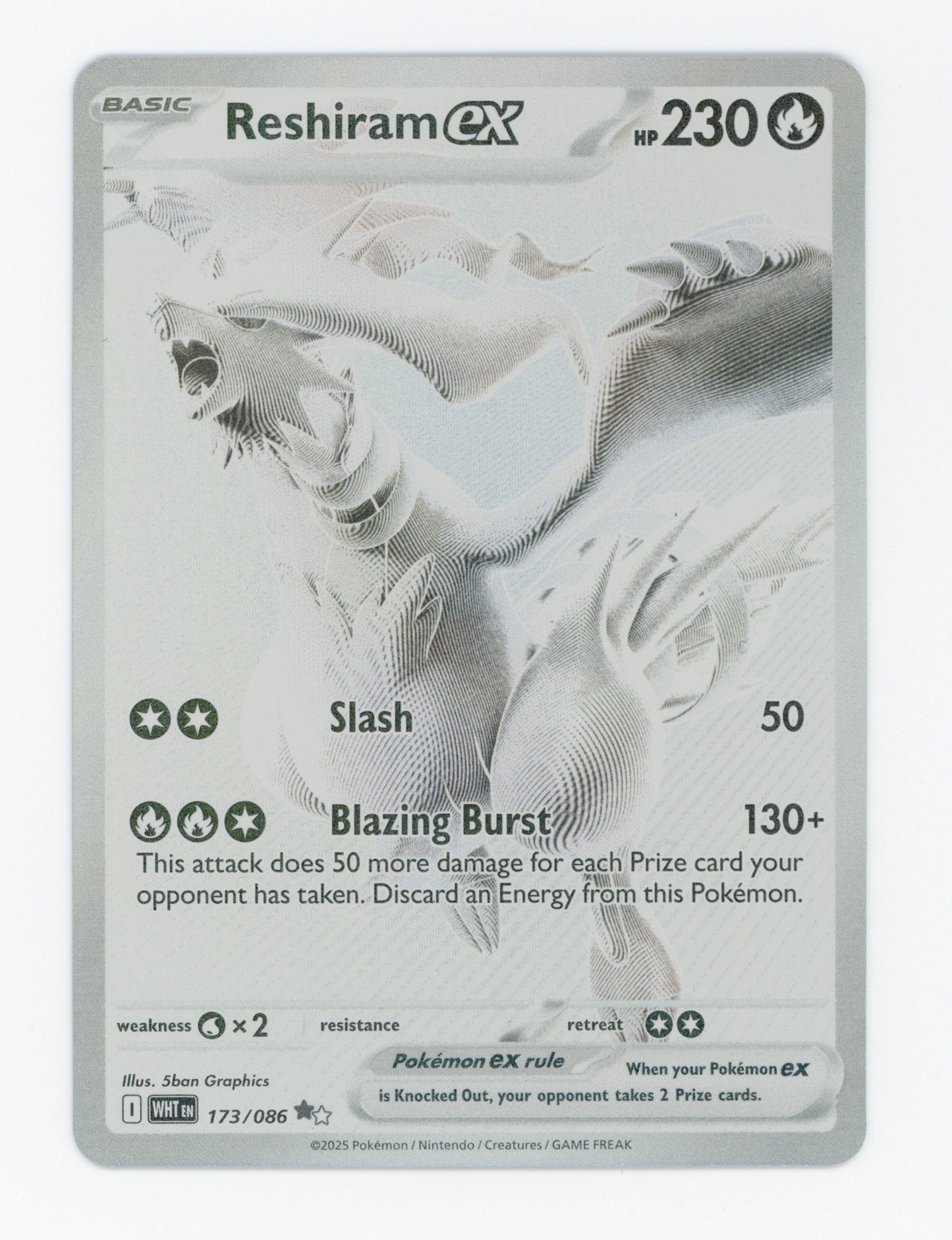 Reshiram ex — Black White Rare — ID 18982