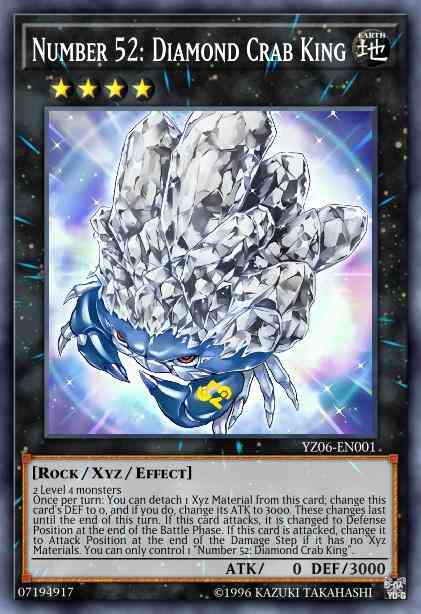 Number 52: Diamond Crab King - YZ06-EN001 - Ultra Rare - Limited