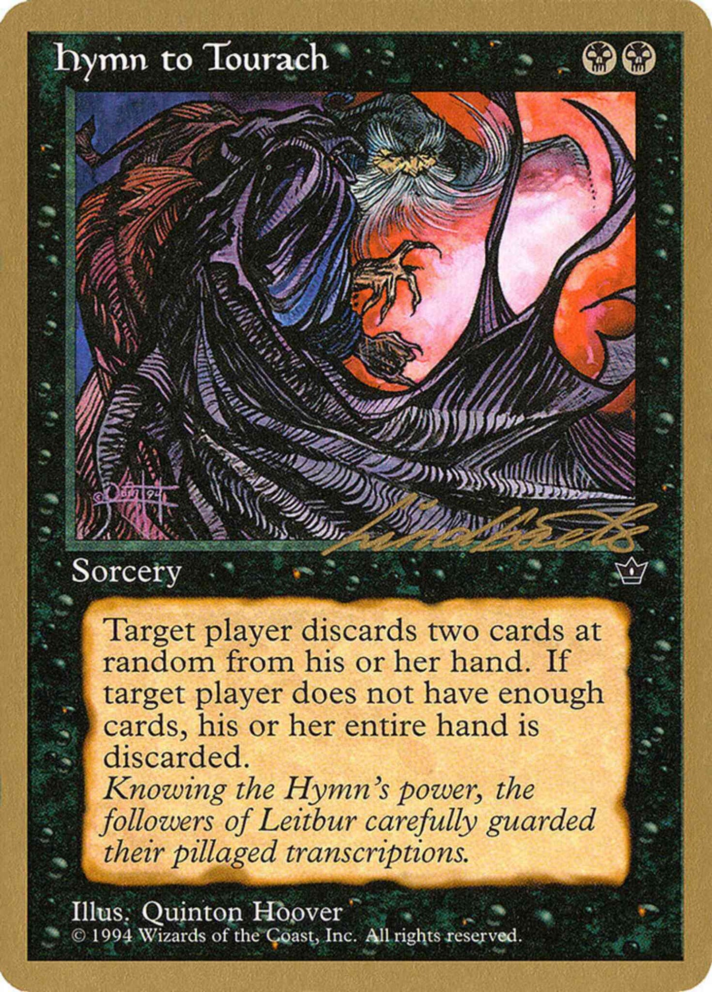 Hymn to Tourach [ll38c] [Leon Lindback] [Old Man With Cloak] [Pro Tour Collector Set] [Non-Foil]