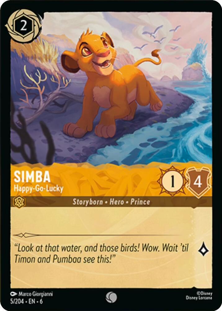 Simba - Happy-Go-Lucky - 5/204 [Azurite Sea] [Non-Foil]