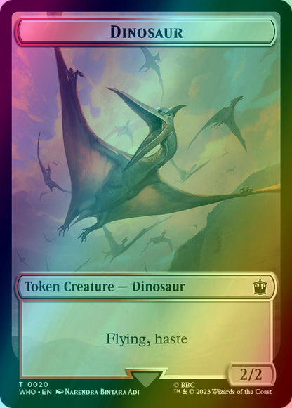 Alien Angel Token (11) // Dinosaur Token (20) [Universes Beyond: Doctor Who: Tokens] [Foil]
