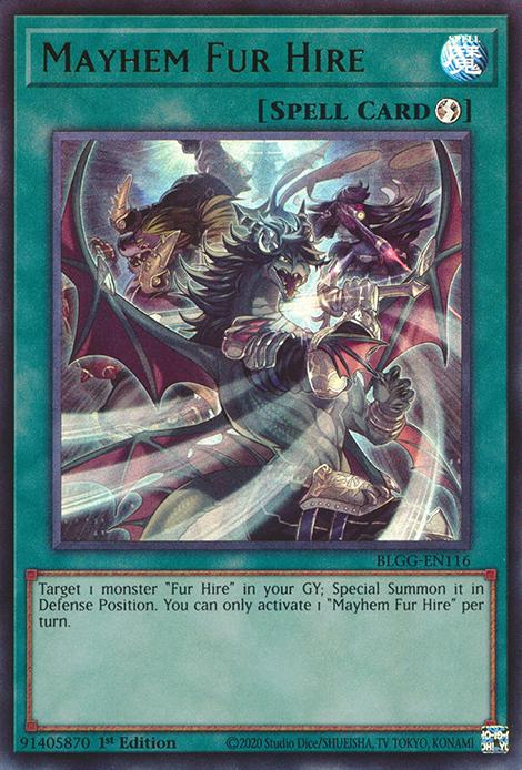 Mayhem Fur Hire - BLGG-EN116 - Ultra Rare - 1st Edition