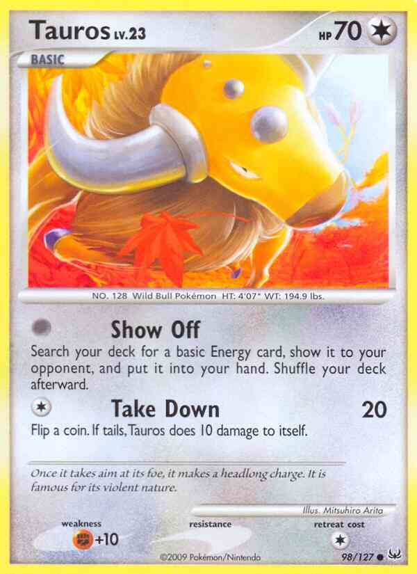 Tauros - 98/127 - Common [pl1-98] [Non-Holo]