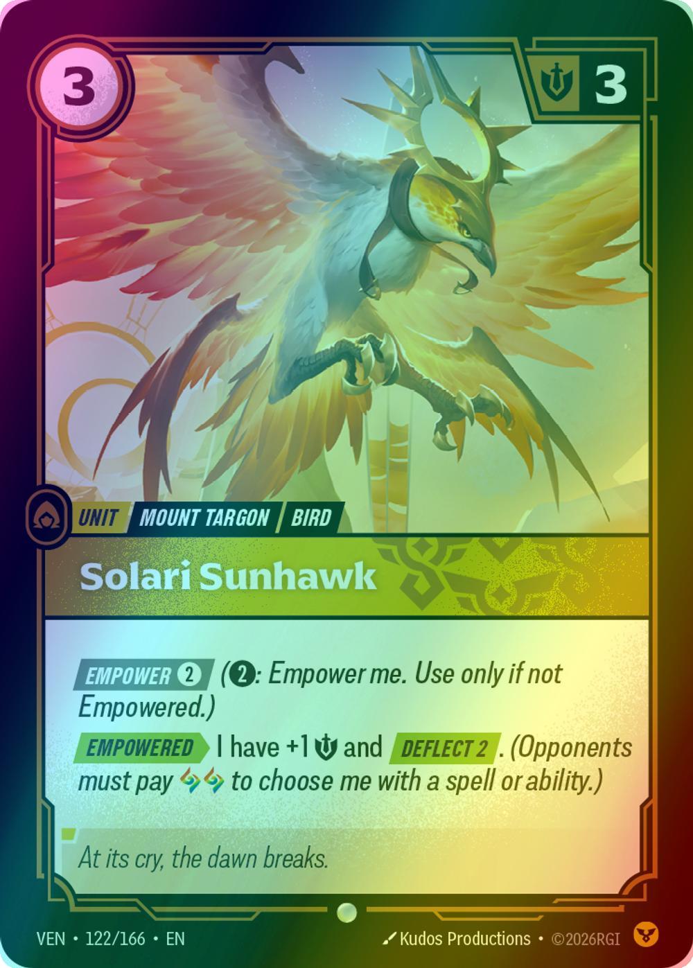 Solari Sunhawk - 122/166 [Vendetta] [Foil]
